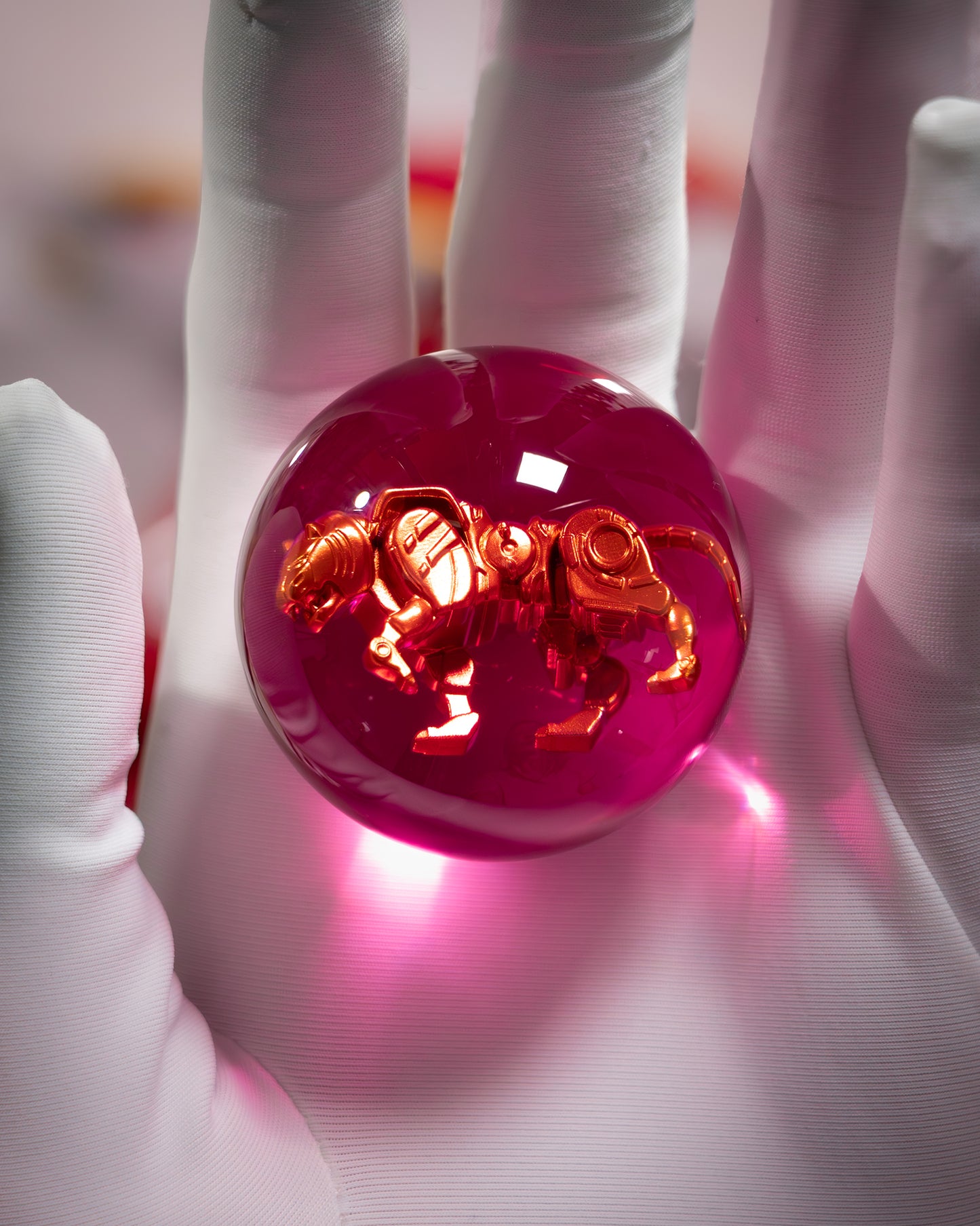 Pink Tiger Custom Animal Crystal