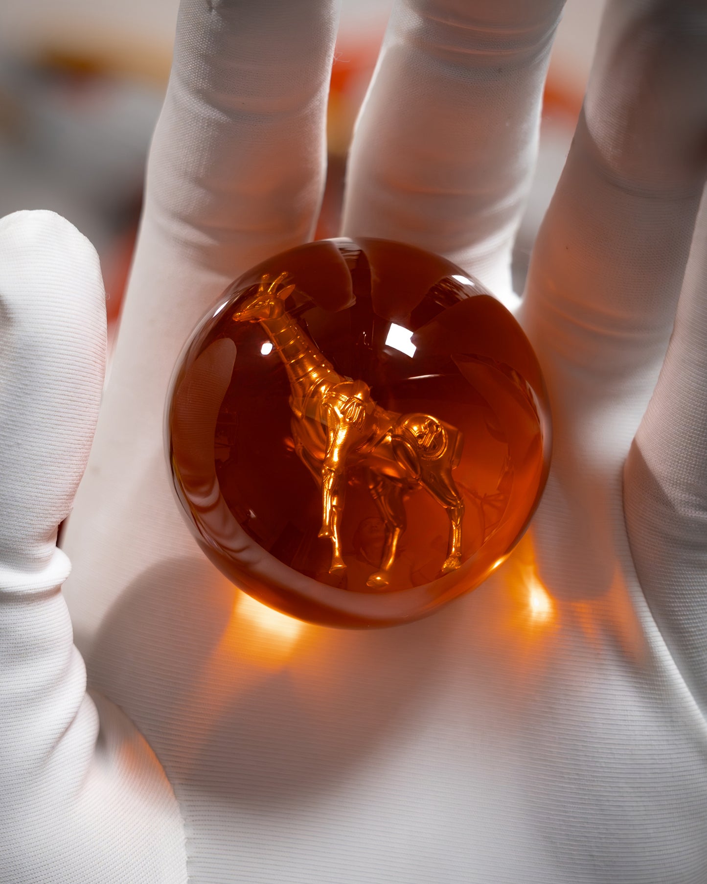 Orange Giraffe Custom Animal Crystal