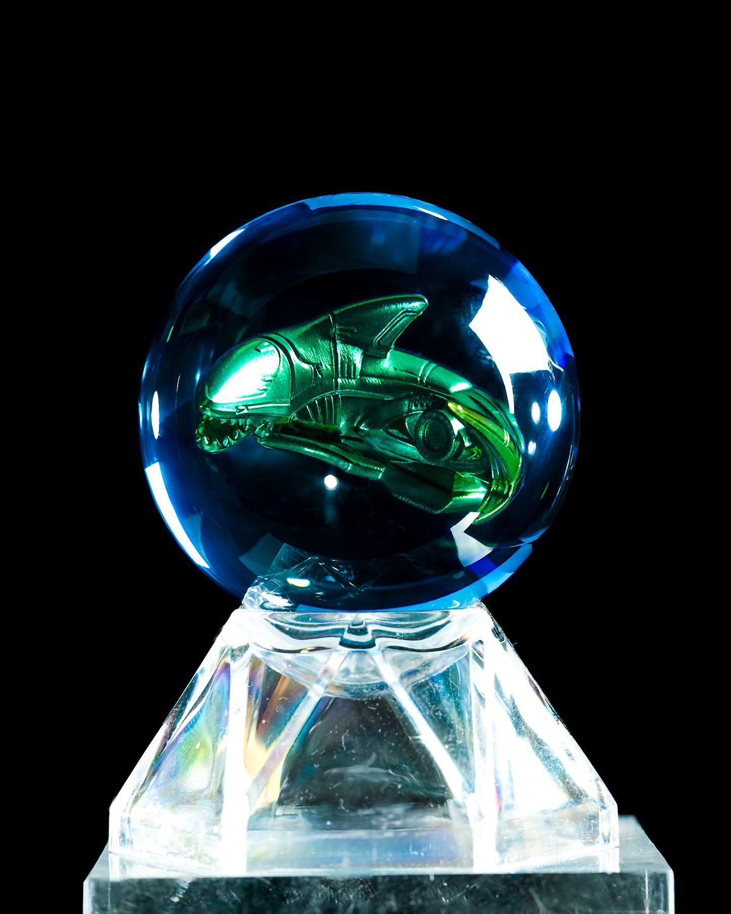 Blue Shark Custom Animal Crystal