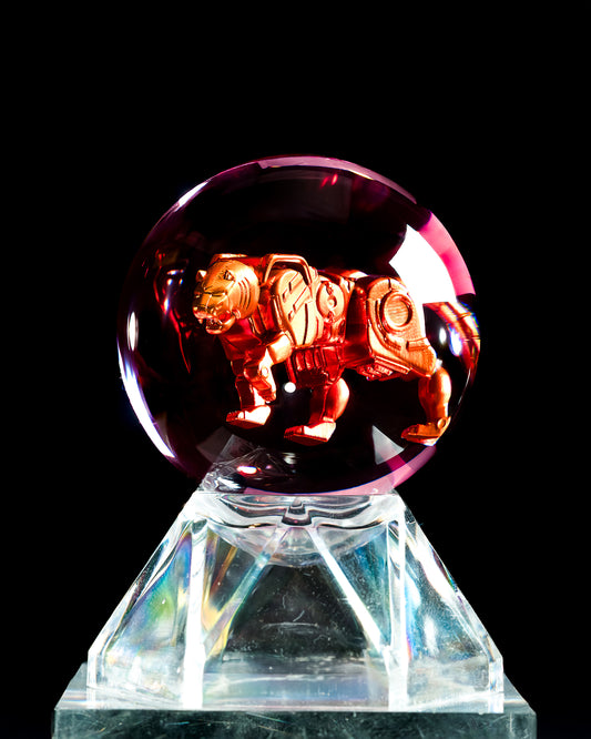 Pink Tiger Custom Animal Crystal