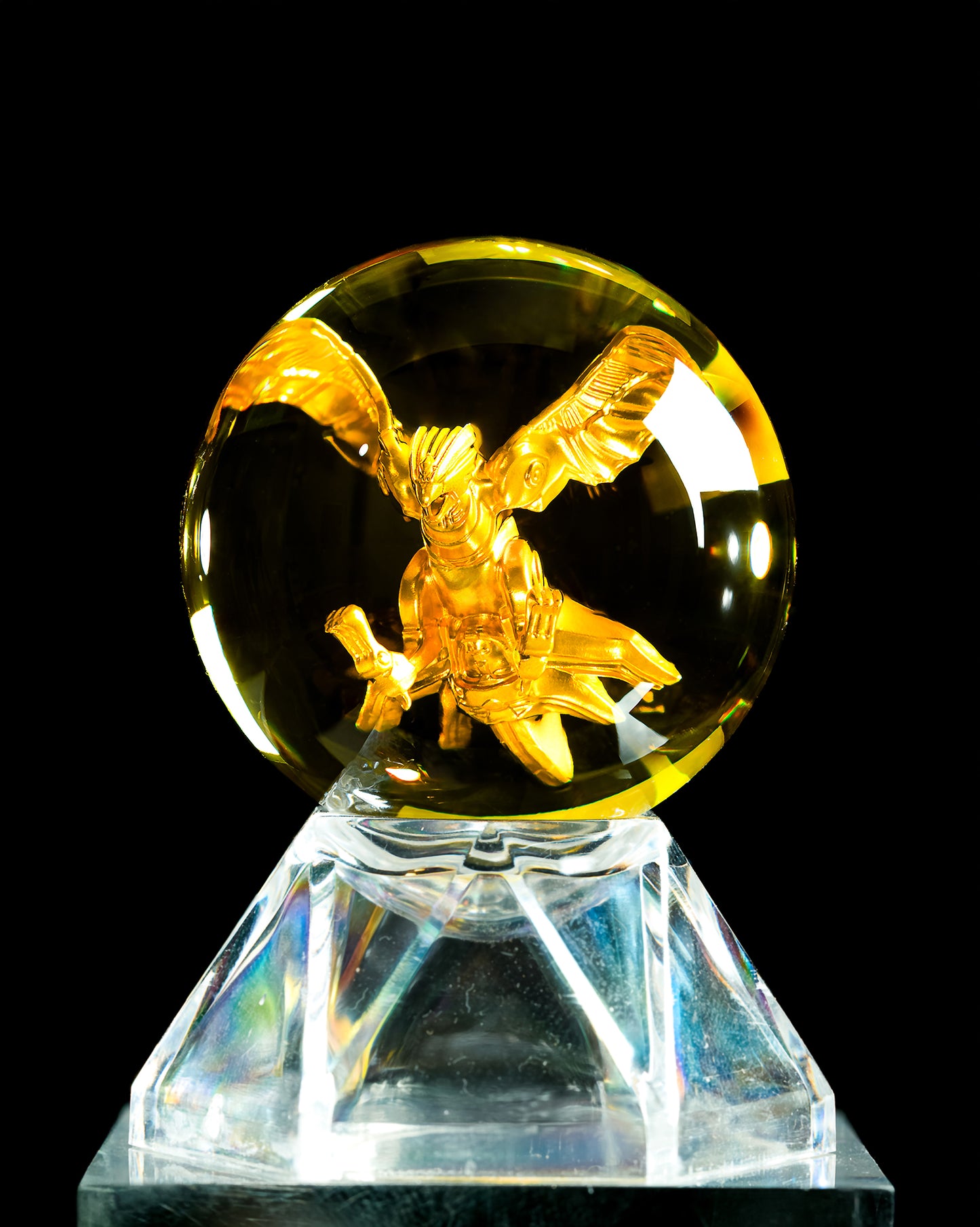 Yellow Eagle Custom Animal Crystal