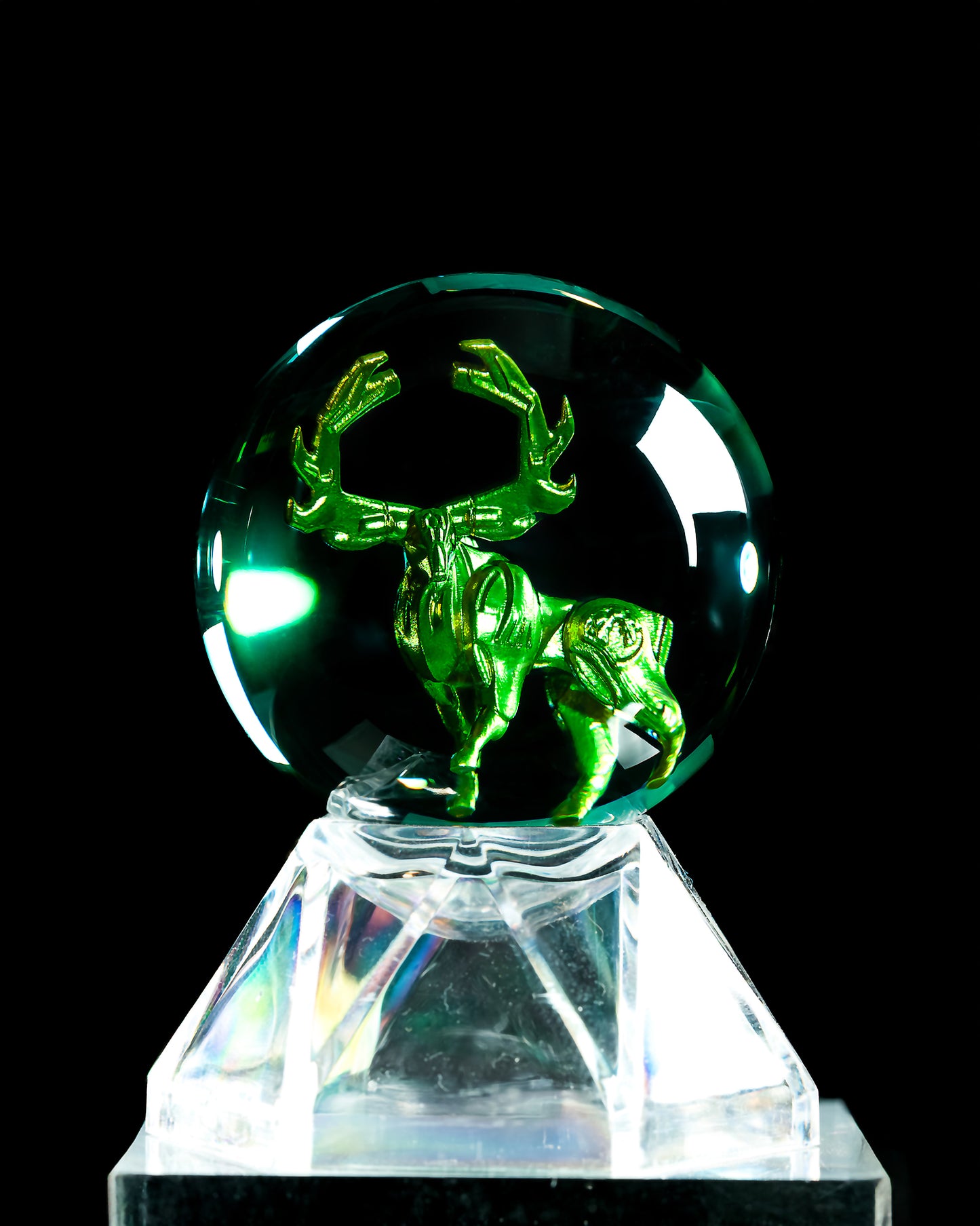 Teal Deer Custom Animal Crystal