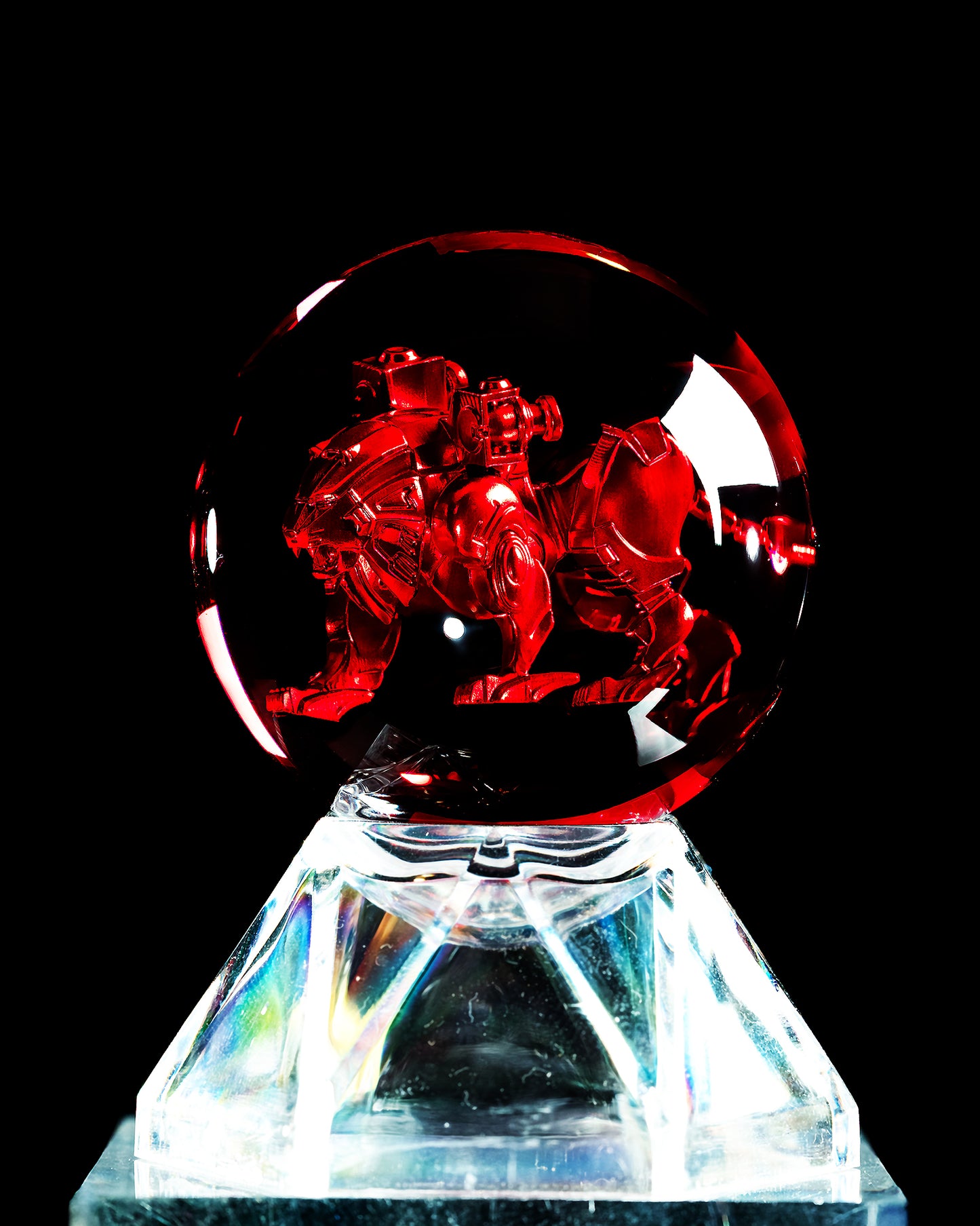 Red Lion Custom Animal Crystal