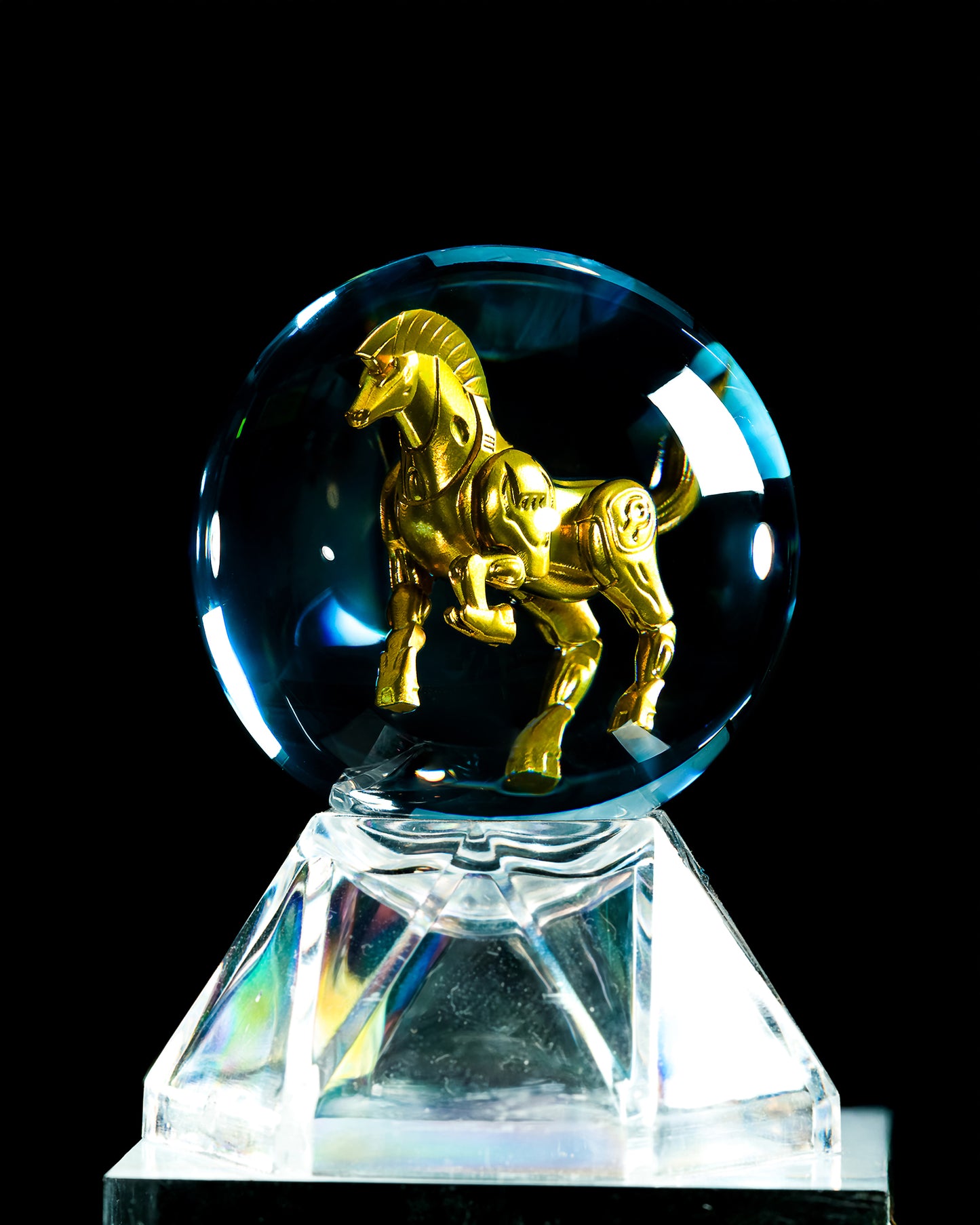 Light Blue Horse Custom Animal Crystal