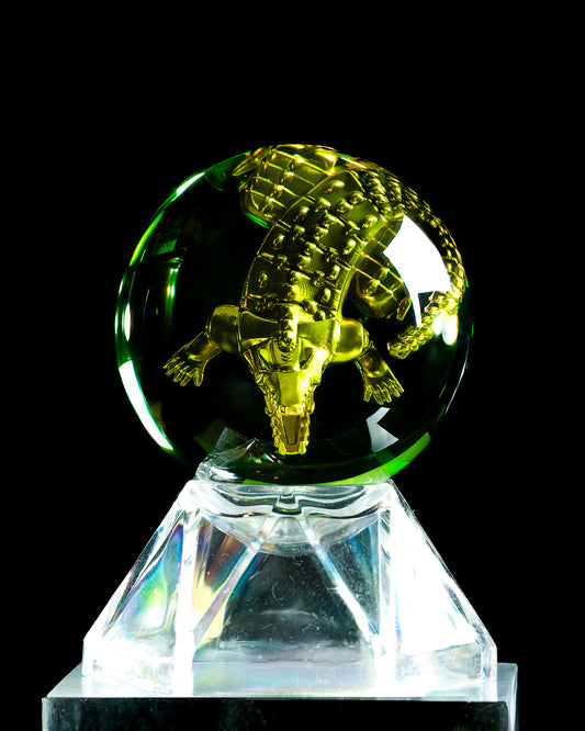 Green Alligator Custom Animal Crystal