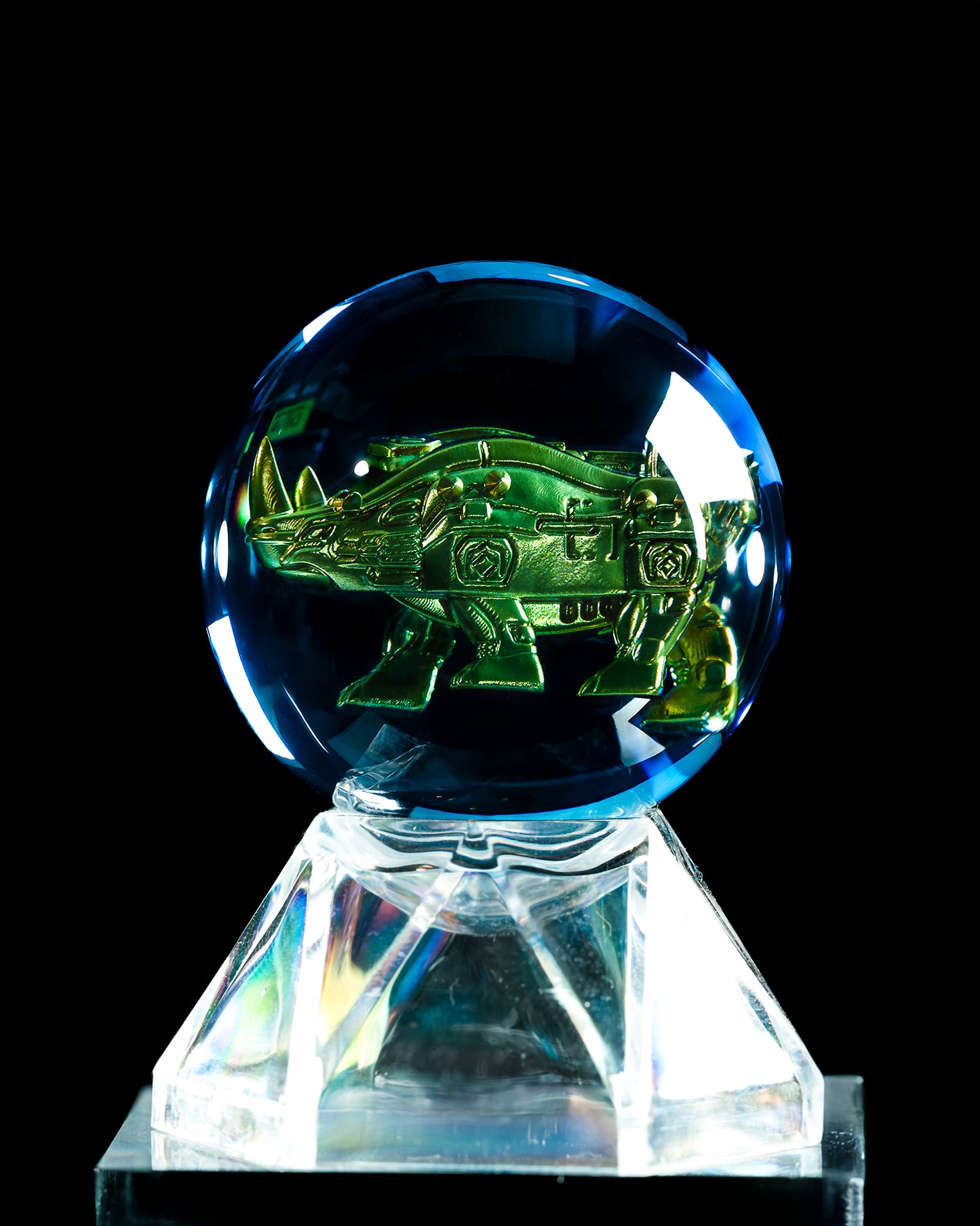 Turquoise Rhino Custom Animal Crystal